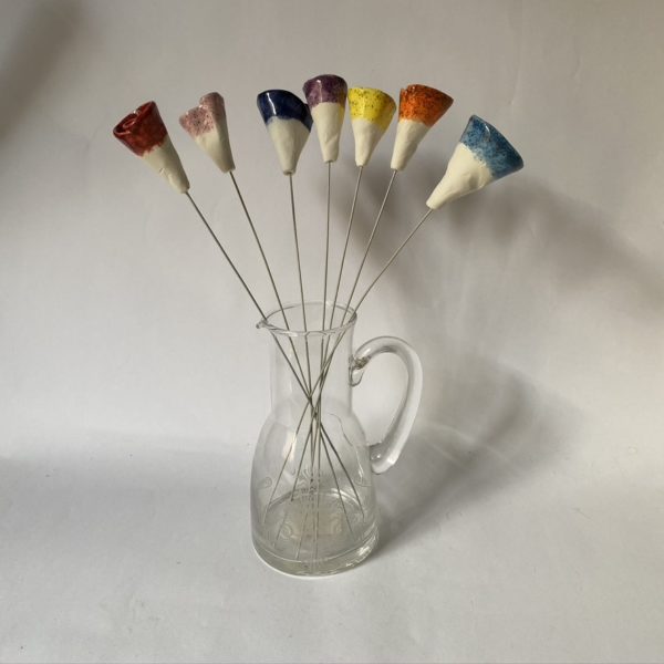 Ceramic Rosebuds- Bunch of 6 - Image 6