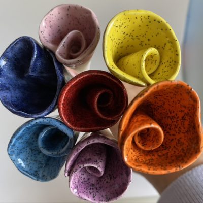 Ceramic Rosebuds- Bunch of 6