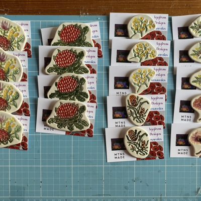 Ceramic Pins - Australian Flora