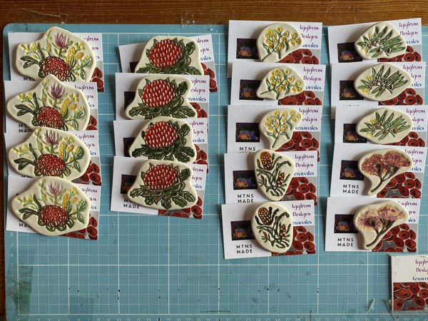 Ceramic Pins - Australian Flora